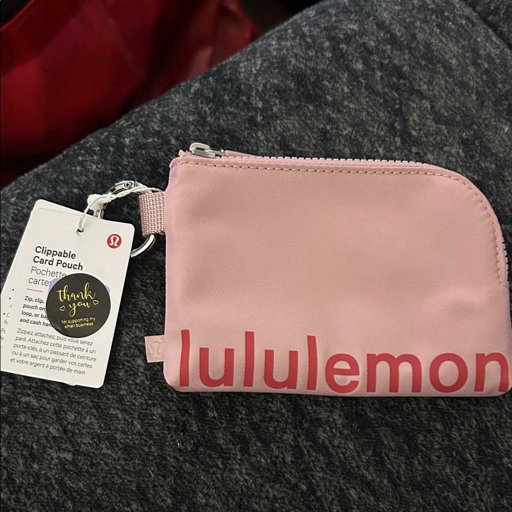 lululemon athletica Pink Clippable Card Pouch